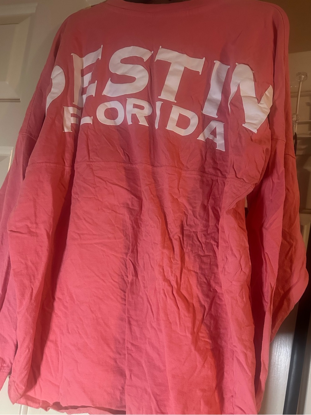 Destin Florida Long-Sleeve Tee - salmon pink